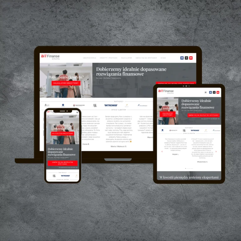 Strona brokera ubezpieczeniowego BiT Finanse Group
