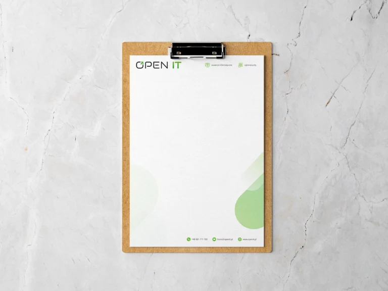 A letterhead for OPEN IT